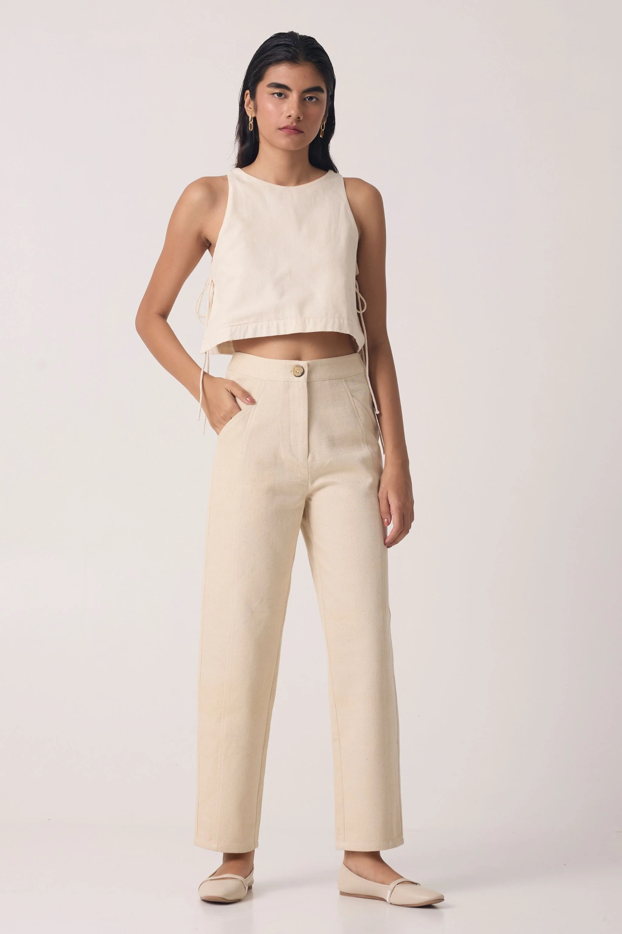 Sunisa Off White Denim Pants - Image 4