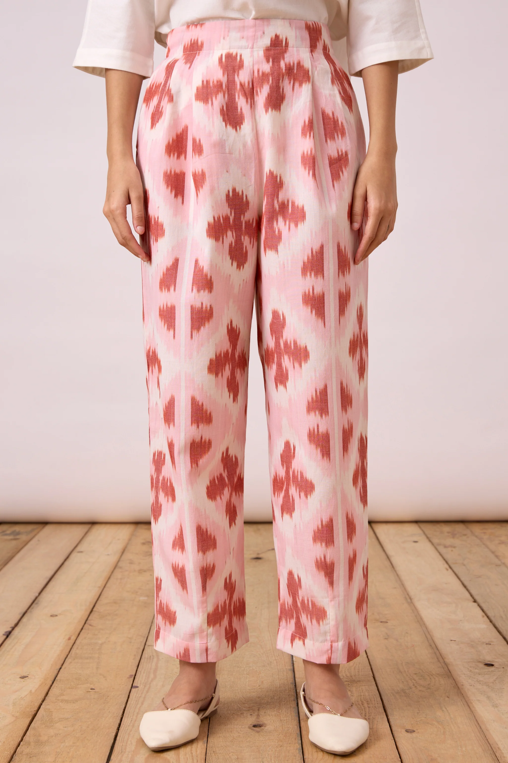 Venil Pants - Pink & Orange Ikat