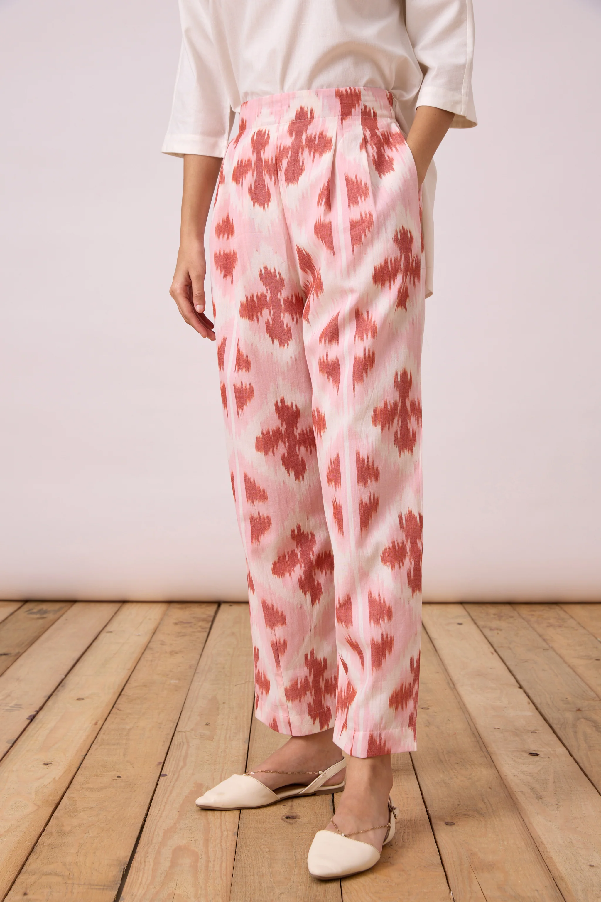 Venil Pants - Pink & Orange Ikat - Image 3