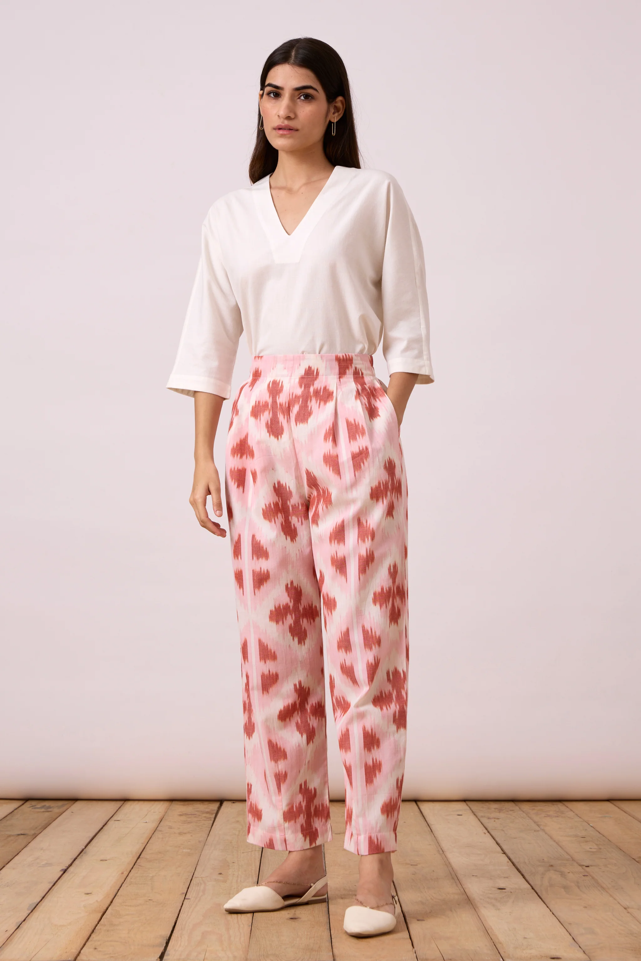 Venil Pants - Pink & Orange Ikat - Image 8