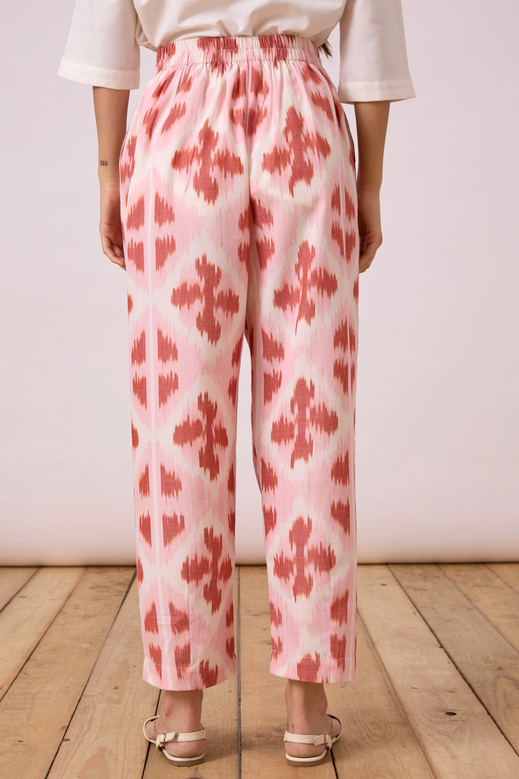 Venil Pants - Pink & Orange Ikat - Image 9