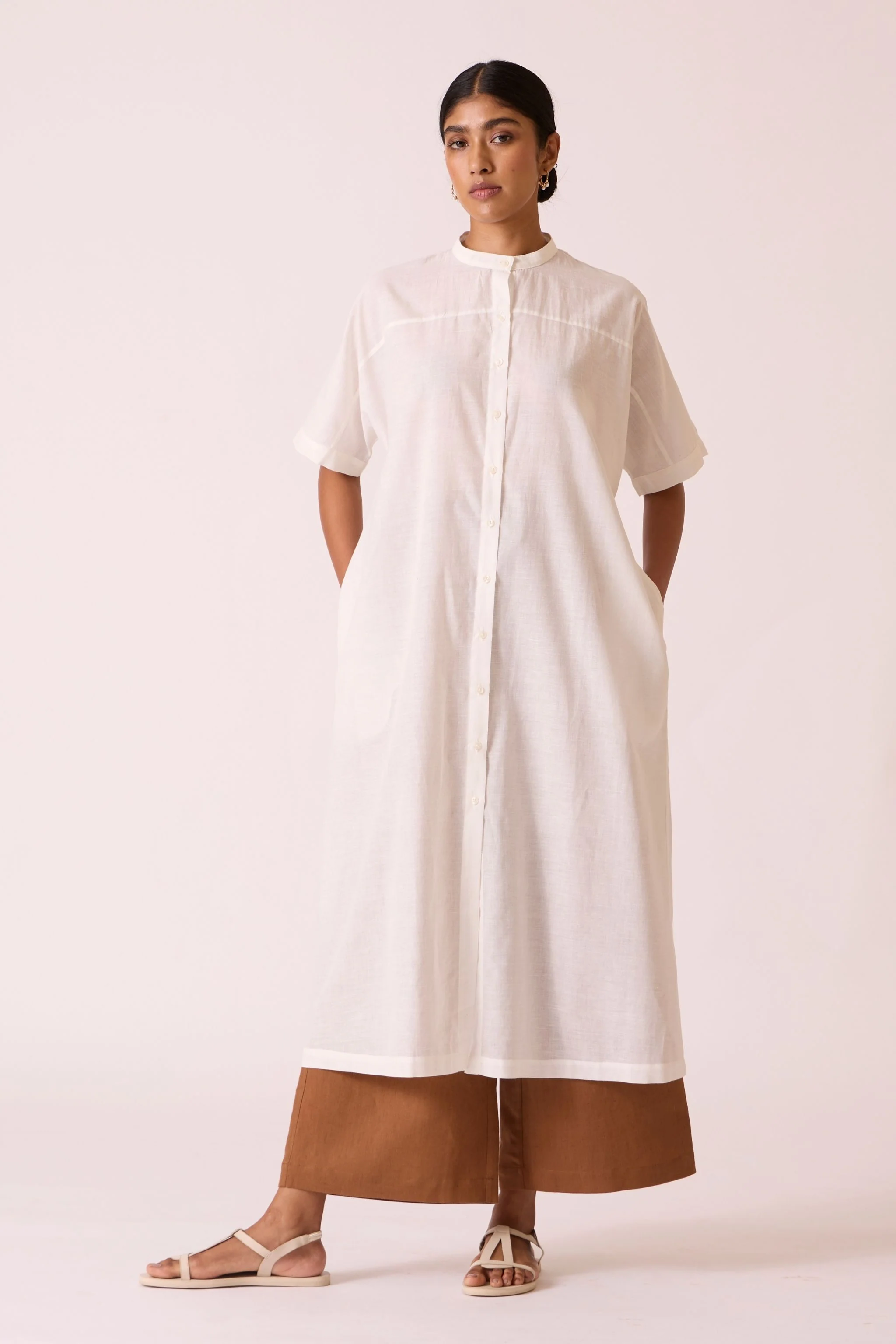 Viktor Off white Cotton Tunic - Image 2