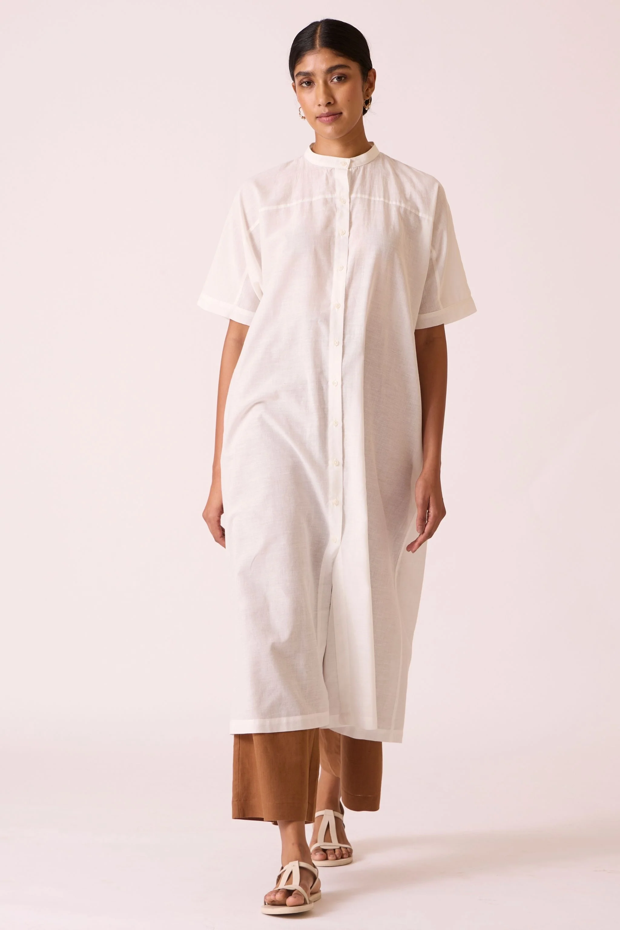 Viktor Off white Cotton Tunic - Image 8