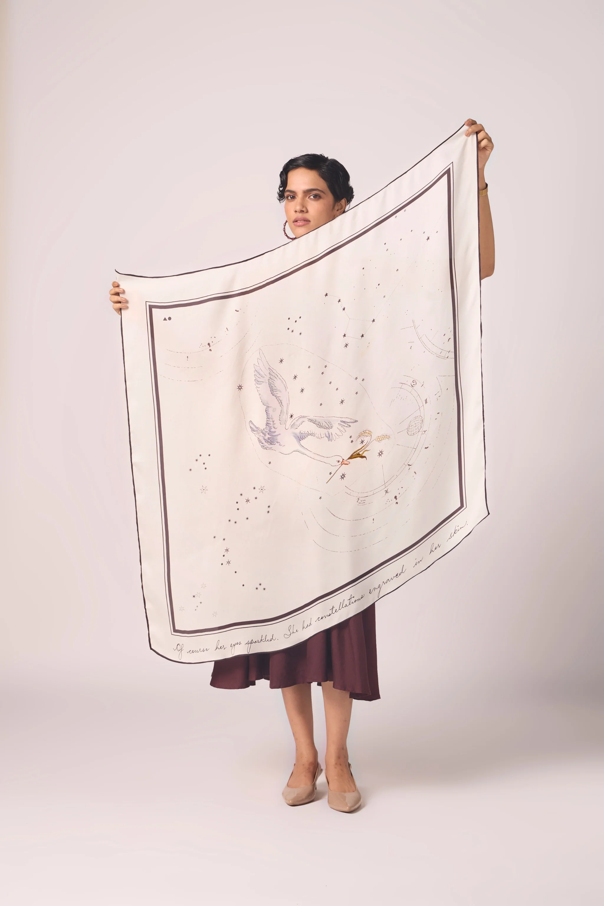 Virgo Printed Satin Scarf