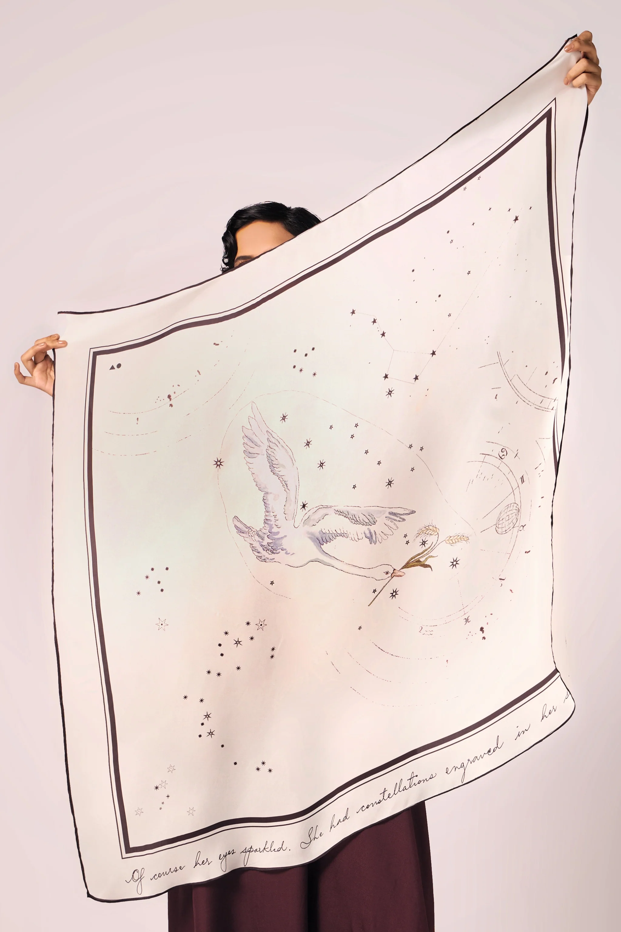 Virgo Printed Satin Scarf - Image 2