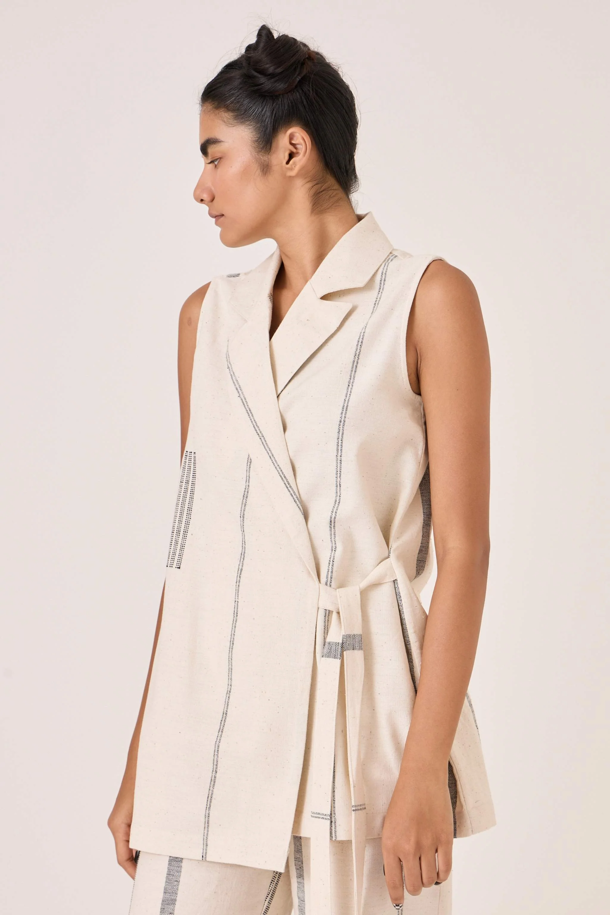 Yacine Handwoven Wrap Top - Image 3