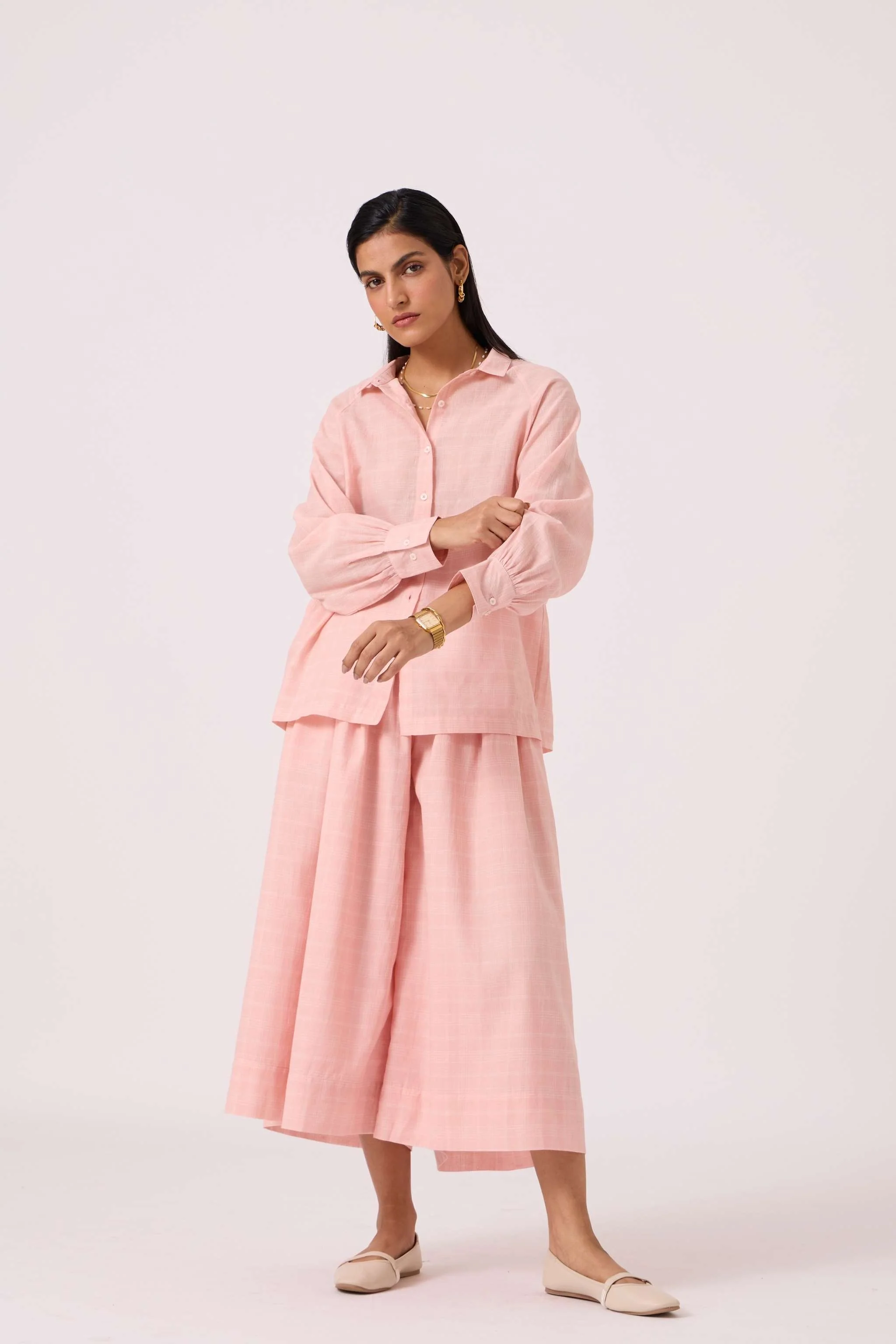 Yeji Pink Handwoven Shirt - Image 10
