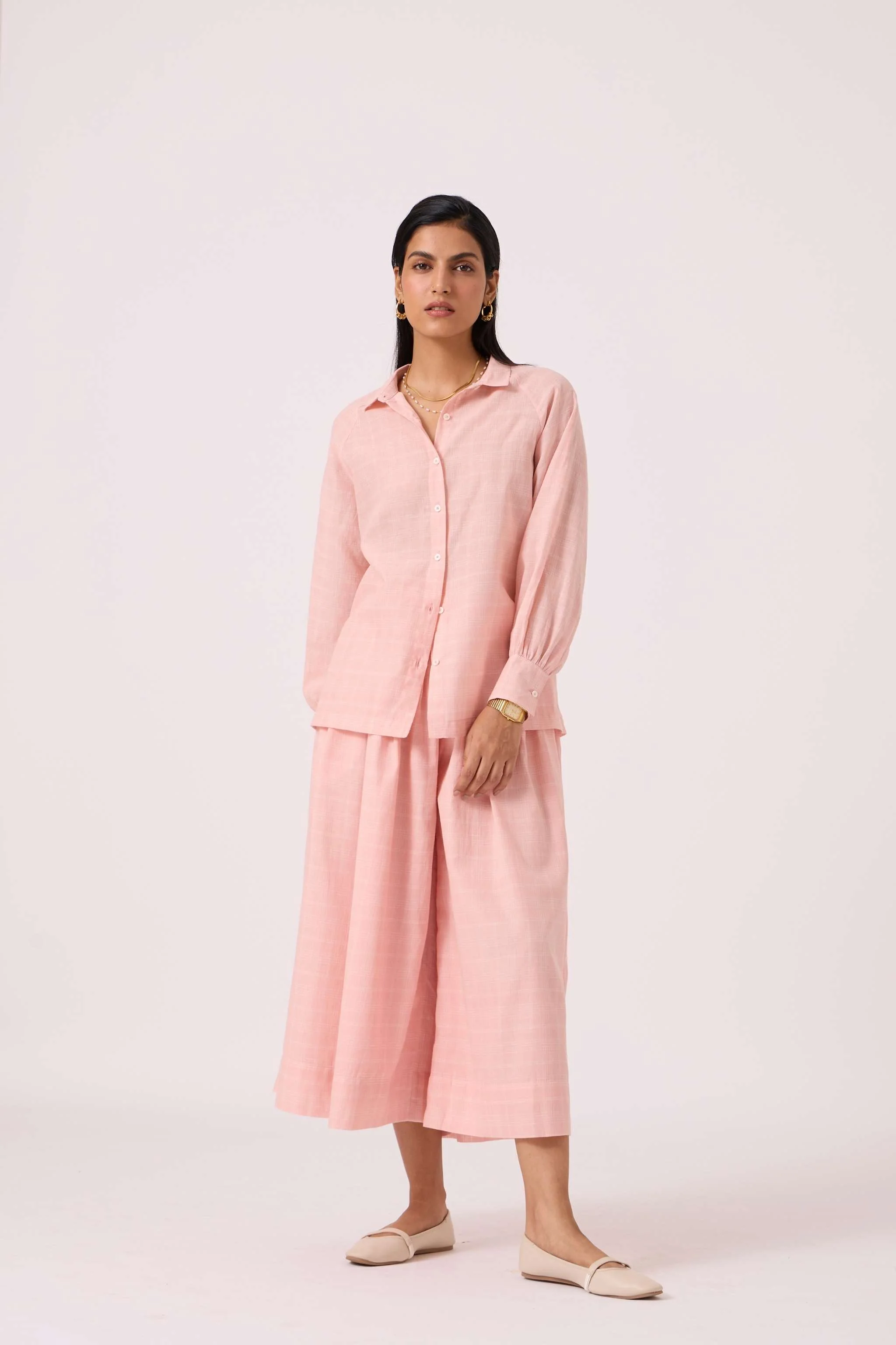 Yeji Pink Handwoven Shirt - Image 12
