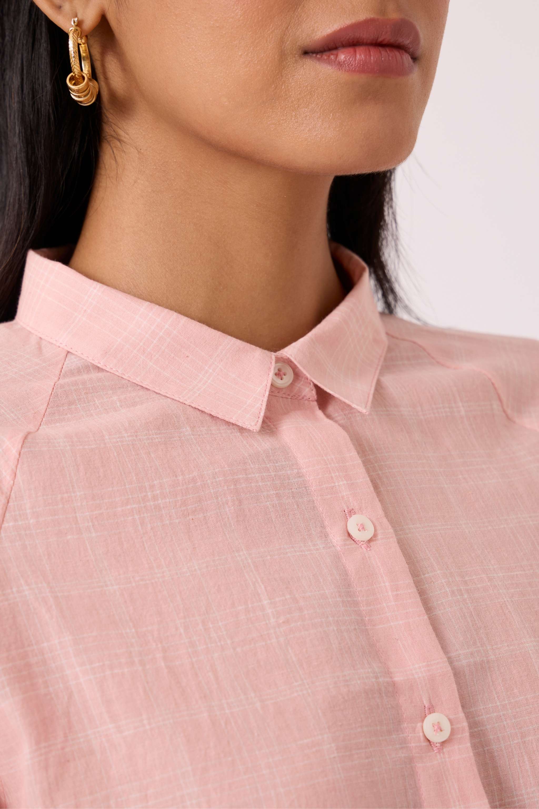 Yeji Pink Handwoven Shirt - Image 6
