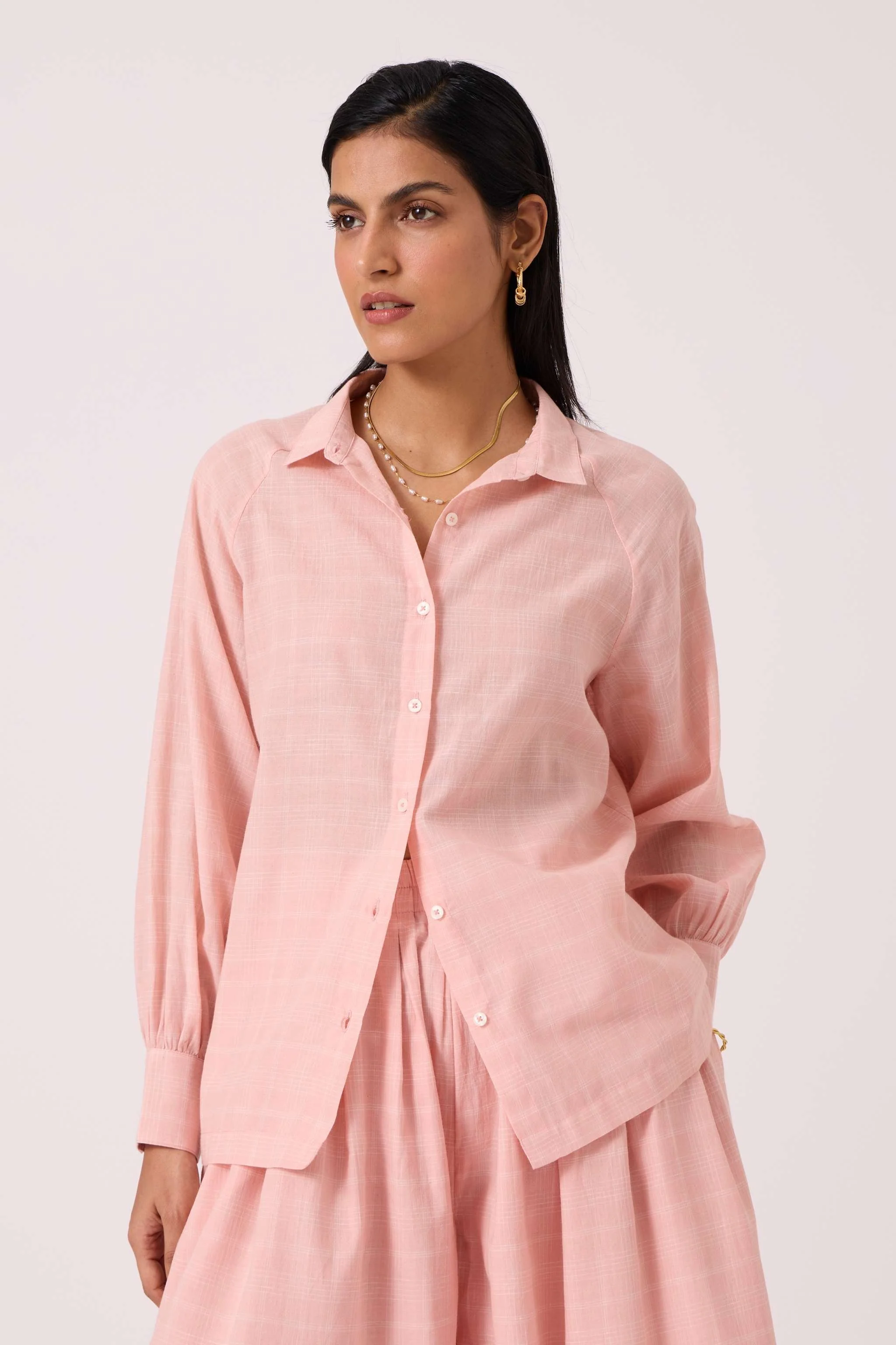Yeji Pink Handwoven Shirt - Image 8