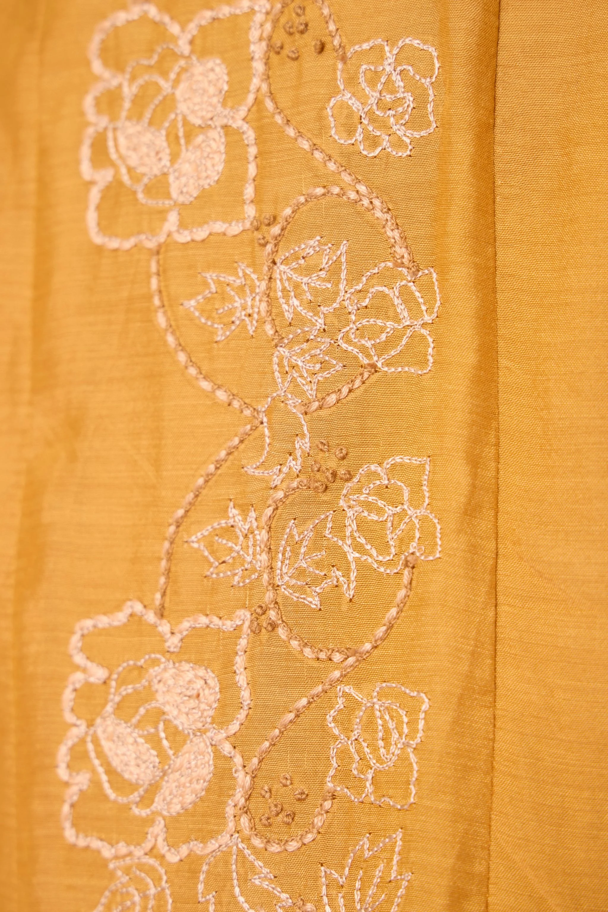 Zarah Yellow Embroidered Dress - Image 7